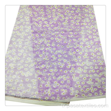 Shaoxing Fabrika Özel Tasarım Polyester Saten Elbise Pijamalar için Baskı Çiçek Baskı Kumaş